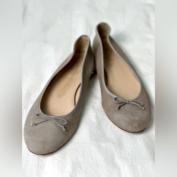 J. Crew Gray  Studded Suede Ballet Flats for Women Size 8 - Picture 1 of 8